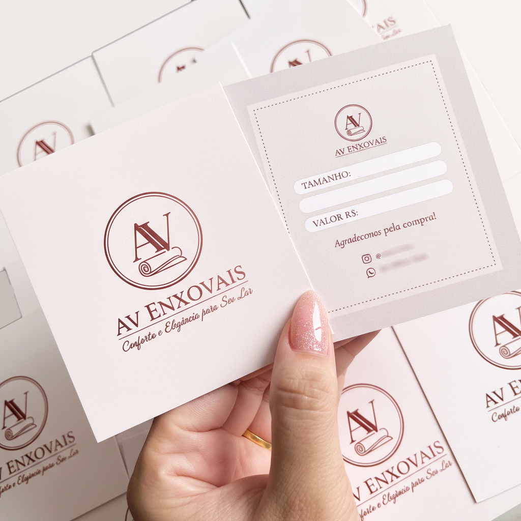 25 - 200 Cartões Personalizados Agradecimento ao Cliente - Com Sua Arte Frente e Verso Tag - 9x10 cm