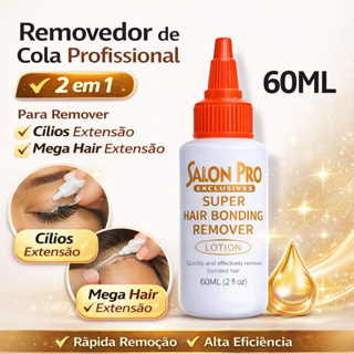 Removedor de Cola Profissional para Extensão de Cílios e Mega Hair Salon Pro 60ml em Oferta na Shopee