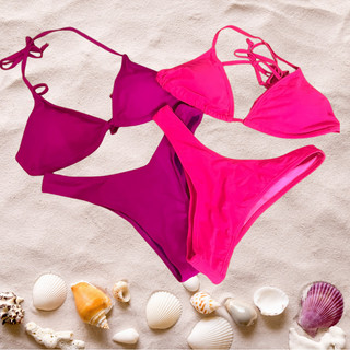 Biquíni Cortininha Asa Delta Confortável Praia Moda Verão