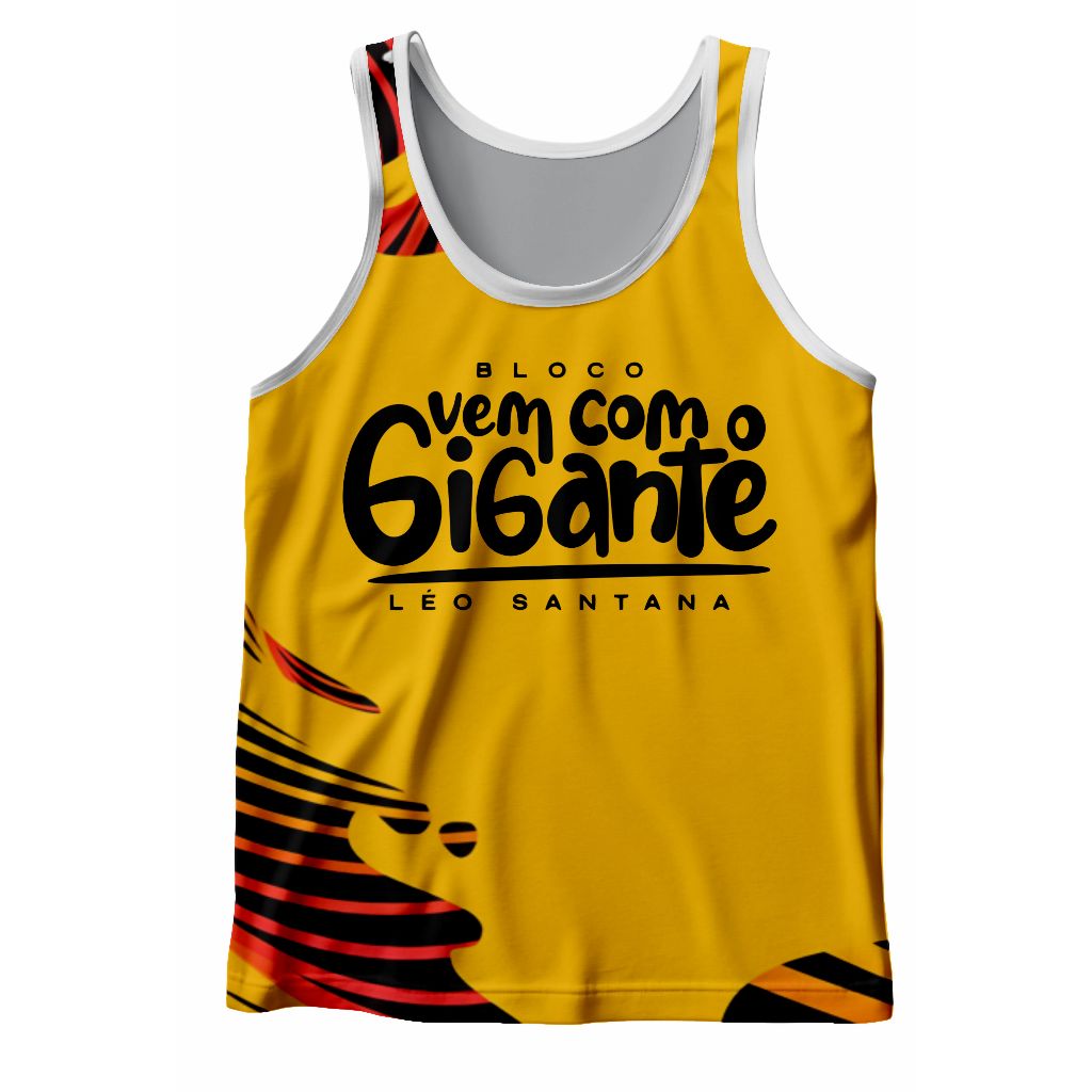 Camisa sem manga Abadá Carnaval Bloco Vem com o Gigante em Oferta na Shopee