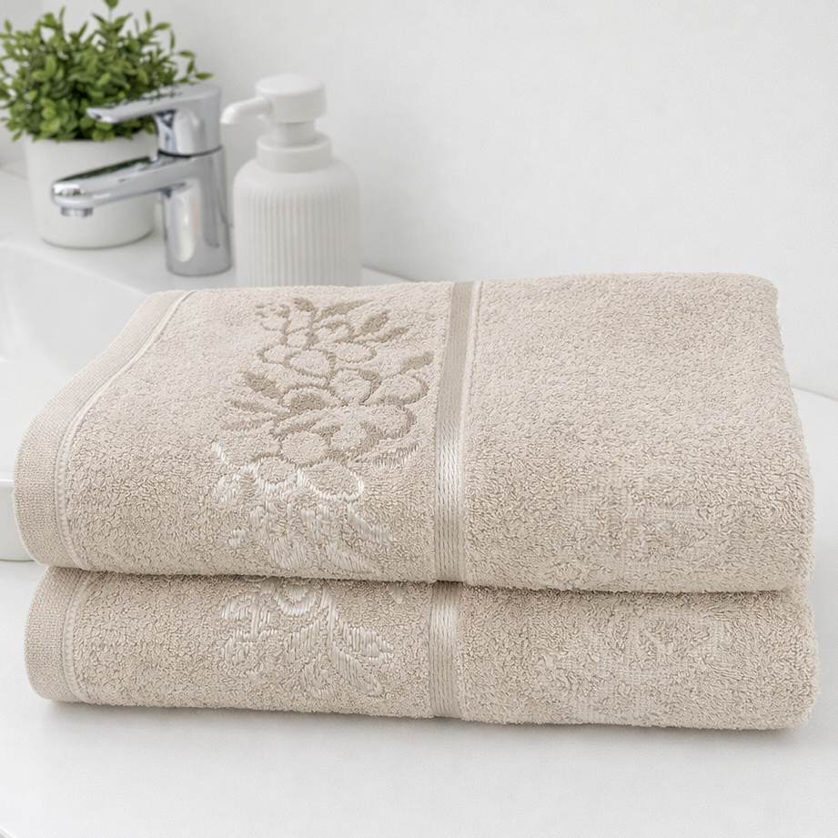 Kit 2 Toalha de Banho Garden Floral 100% Algodão Macia e Alta Absorção Luxo Premium em Oferta na Shopee