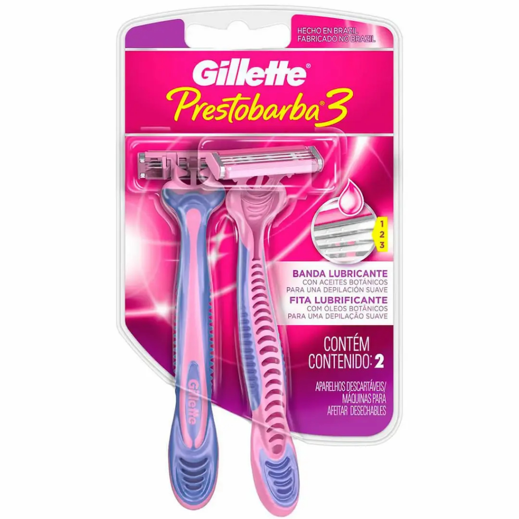 PRESTOBARBA GILLETTE ROSA C/2 UN