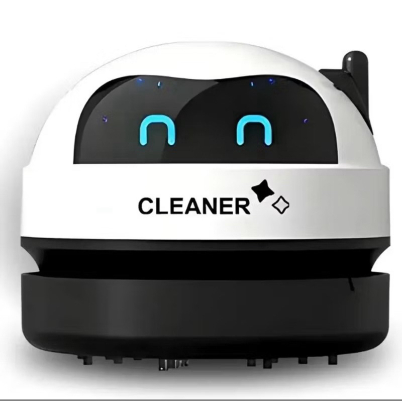 Mini Robô Aspirador de Mesa USB Recarregável Ideal para Escritório e Teclado