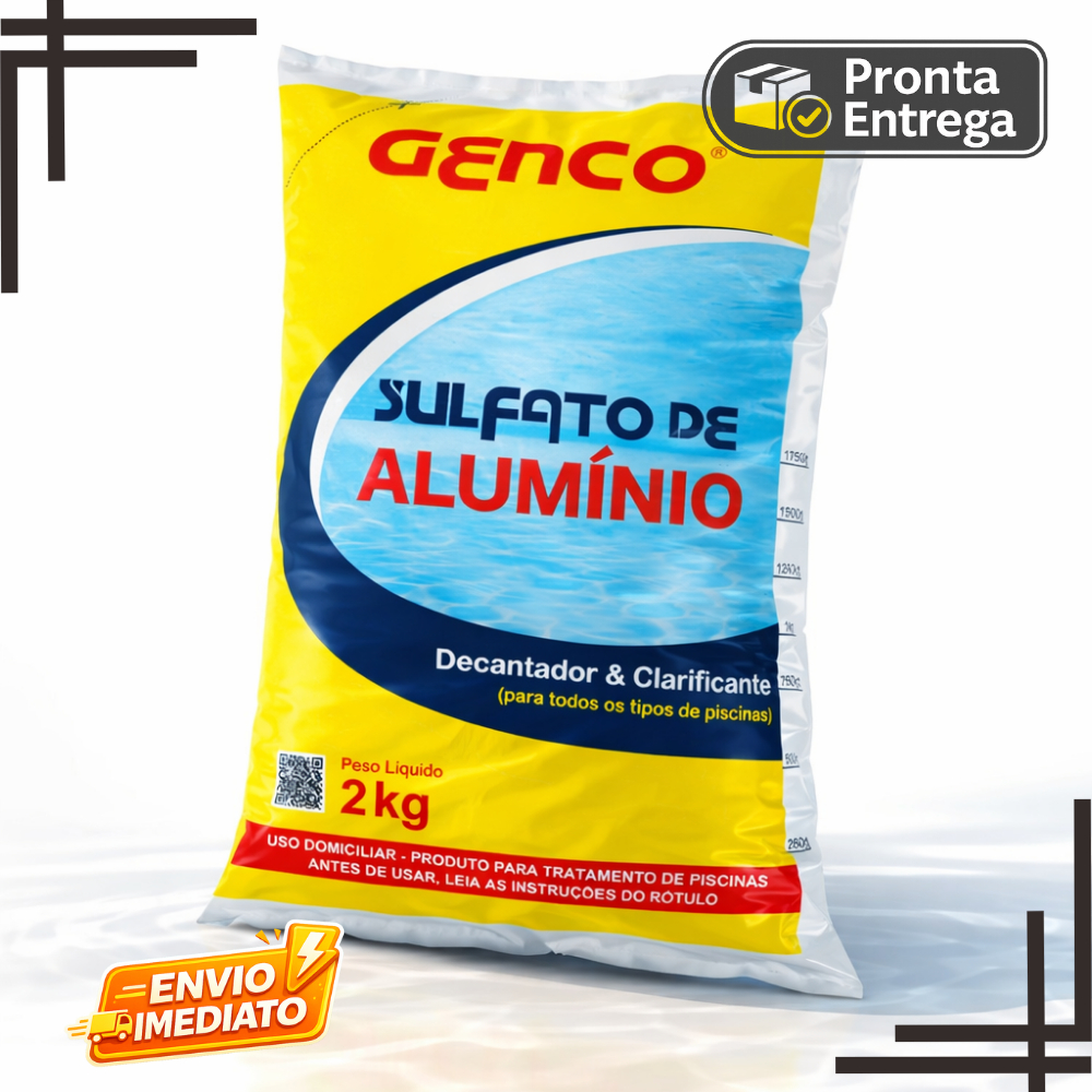 Sulfato de Aluminio 2kg - Genco - Decantador e Clarificante de Ação Rápida