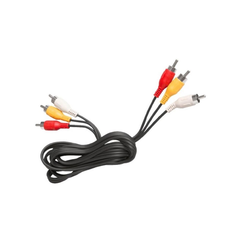 Star Cable Cabo De Áudio 2x2 RCA Profissional 3 Metros – Cabo RCA 3m para Áudio e Vídeo