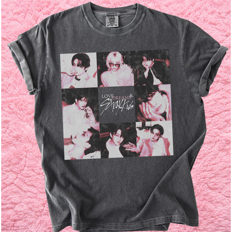 Camiseta Inspirada no Stray Kids Visual K-Pop Moderna Unissex