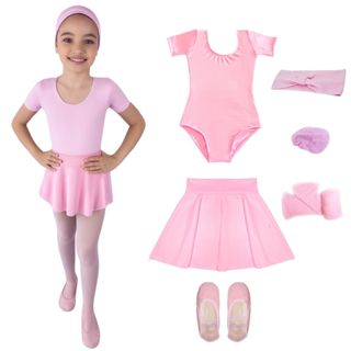 Kit Ballet Infantil 6 Itens Uniforme Bale Completo Rosa: LEIA A DESCRIÇÃO DO ANÚNCIO em Oferta na Shopee