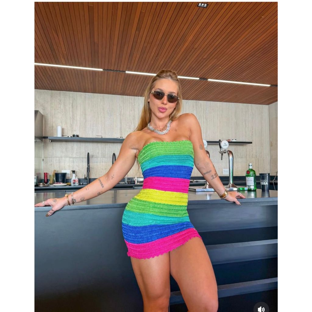 Vestido Feminino virginia carnaval Tubinho Curto