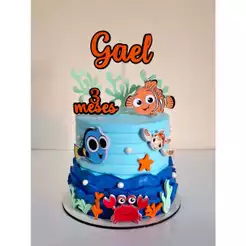 Topo de Bolo Procurando Nemo