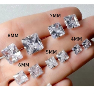 Kit Trio 3 Pares de Brincos Quadrados Ponto de Luz ✨ Aço Inoxidável Antialérgico Feminino Luxo em Oferta na Shopee