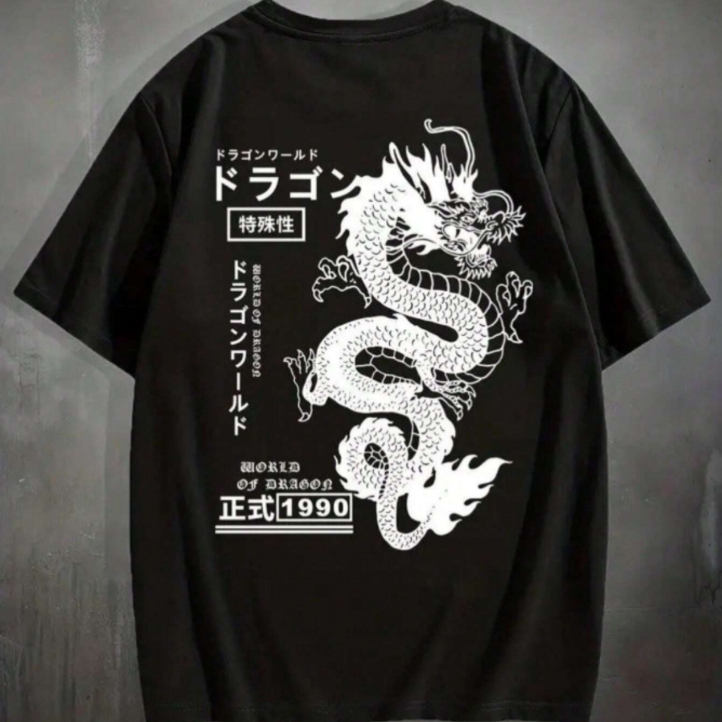 Camisa Camiseta Algodão Dragão Primavera Premium Unissex Streetwear Feminino Masculino Lançamento
