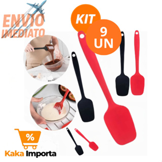 Espátula de Silicone Multiuso Premium, Kit Com 9 Unidades 27,7cm Casa Cozinha Buffet Restaurante em Oferta na Shopee