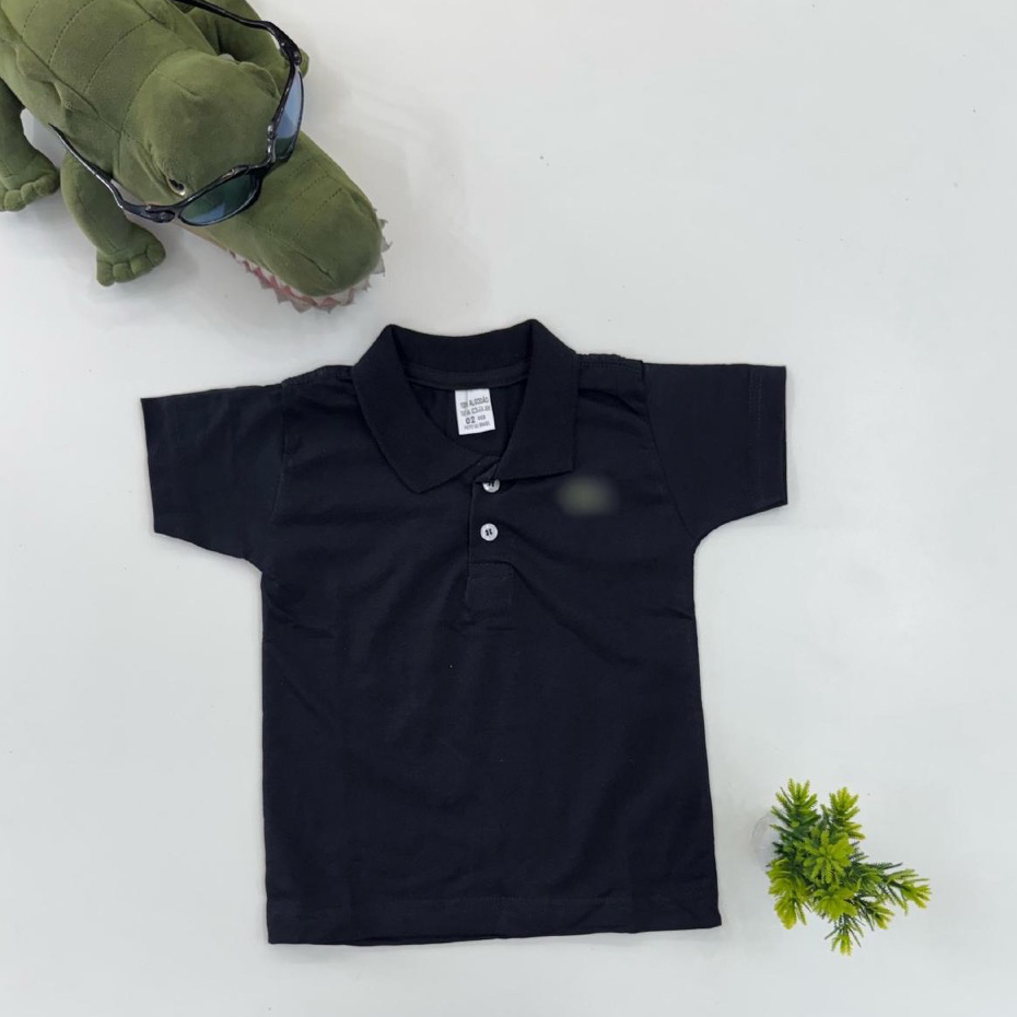 Camisa gola polo infantil bebê varias cores