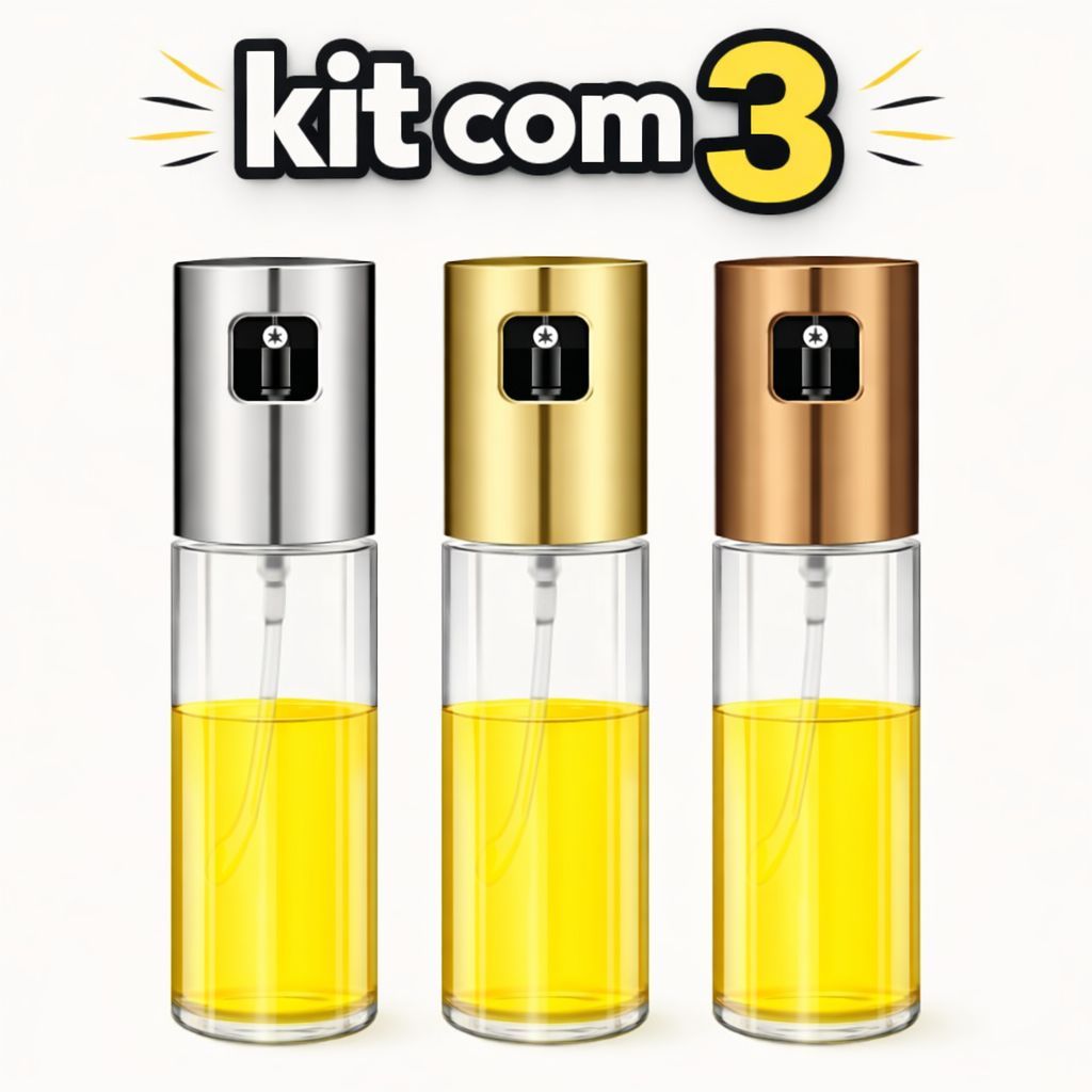 Kit 1/2/3 Spray Borrifador Galheteiro Azeite Vinagre Oleo Vidro 100ml Cozinha em Oferta na Shopee