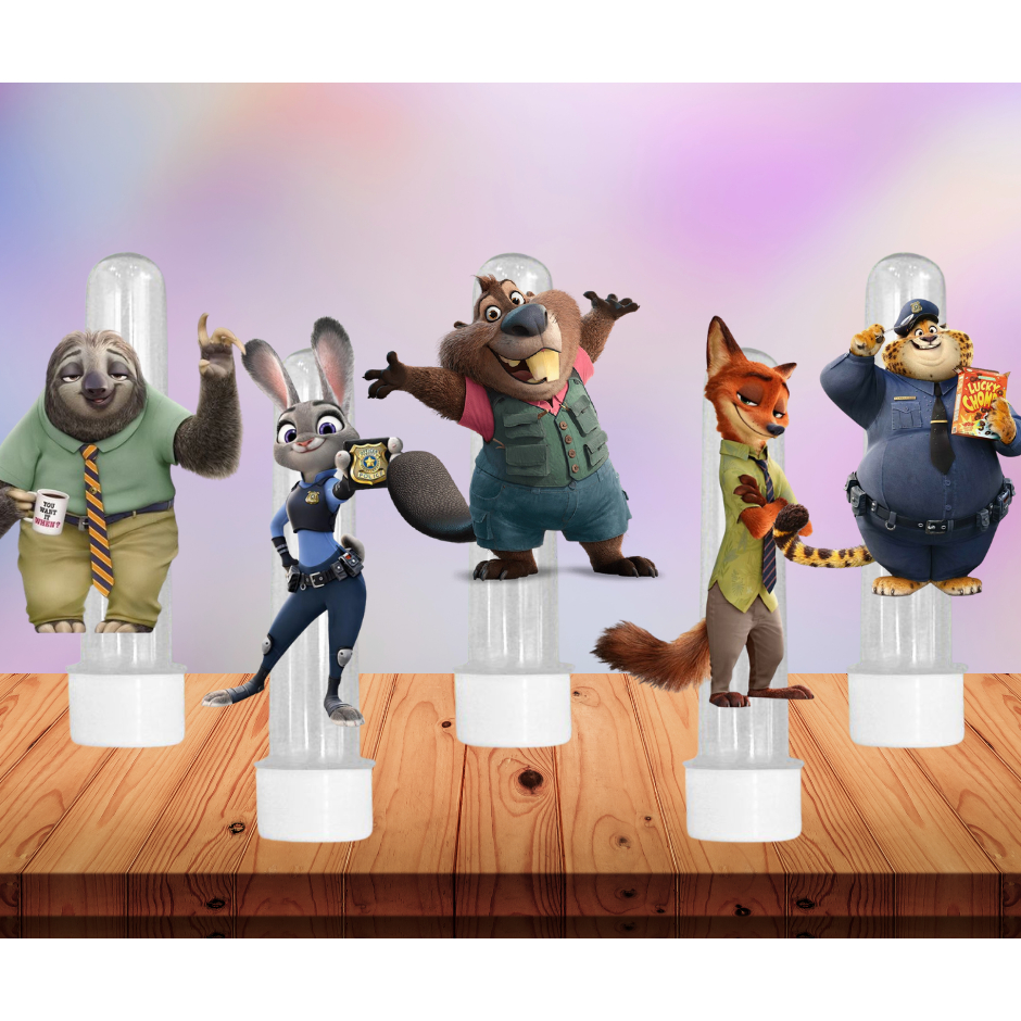 KIT 10 OU 20 TUBETES ZOOTOPIA PARA ANIVERSÁRIO FESTA JUDY E NICK em Oferta na Shopee