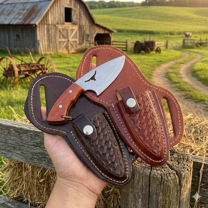 Faca Faquinha Campeira Slinner Inox Com Bainha de Couro Legítimo Country Pesca em Oferta na Shopee