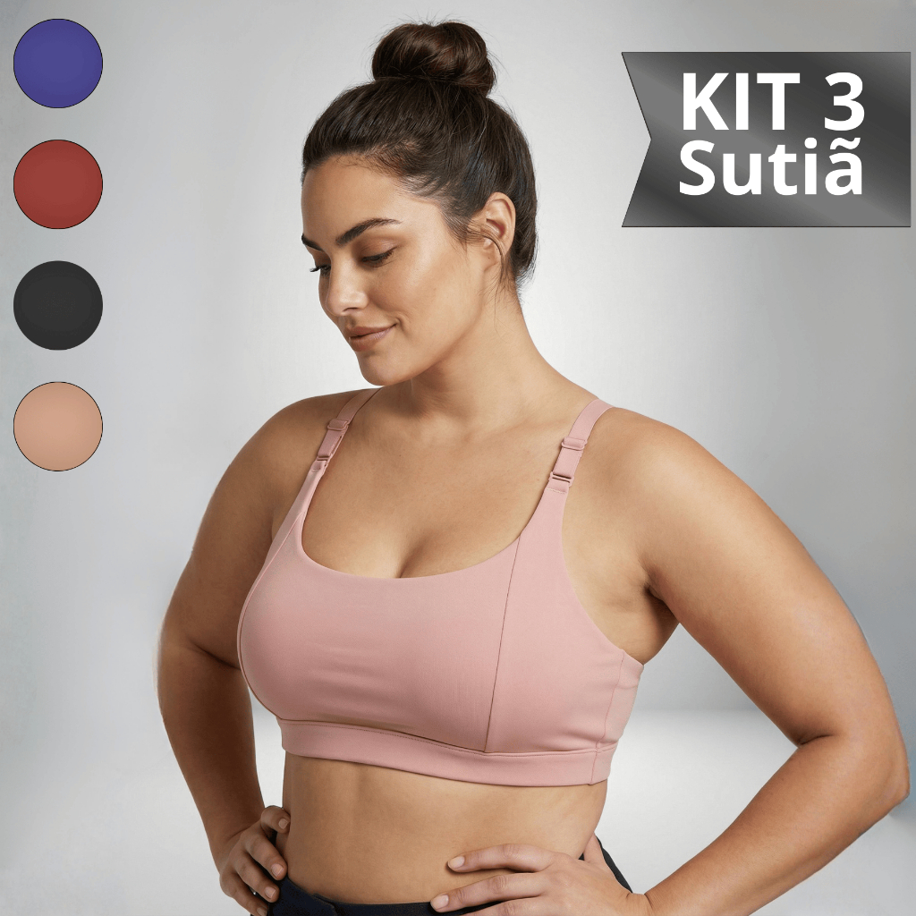 Sutiã Plus Size Kit Sem Bojo Reforçado Sustentação Conforto Microfibra Alça Regulável em Oferta na Shopee