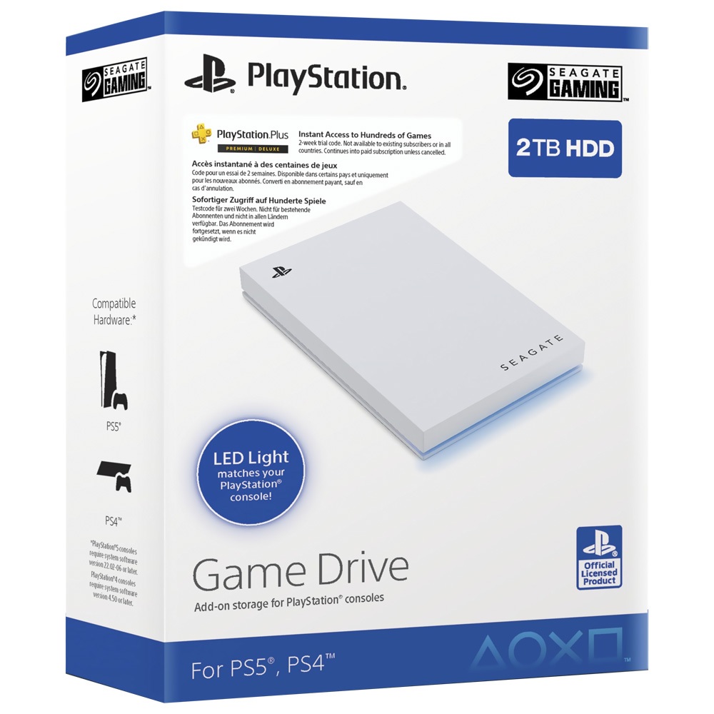 HD Externo Seagate 2TB Game Drive PS5  PS4 2.5 STLV2000101 - Branco