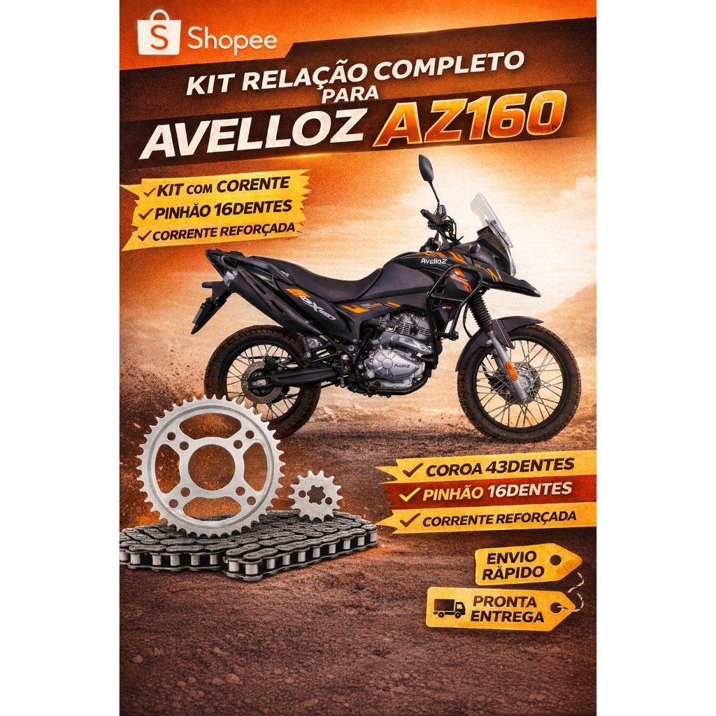 kit tração, relação, transmissão avelloz az 160. leia a descrição.