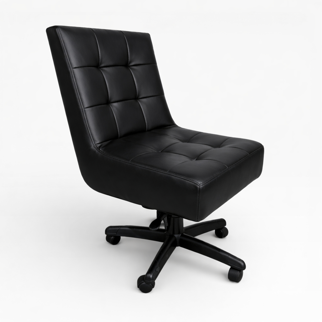 Cadeira para Escritório Escrivaninha com Regulagem de Altura Rodinhas Corino - Cadeira Mocho Tatuagem Massagem