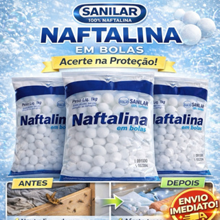 Naftalina Pura em Bolas Sanilar - Kg Anti Insetos,Traças e Baratas em Oferta na Shopee