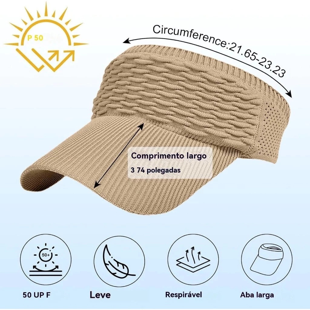 Chapéu Boné Viseira Praia Beach Tênis Caminhada