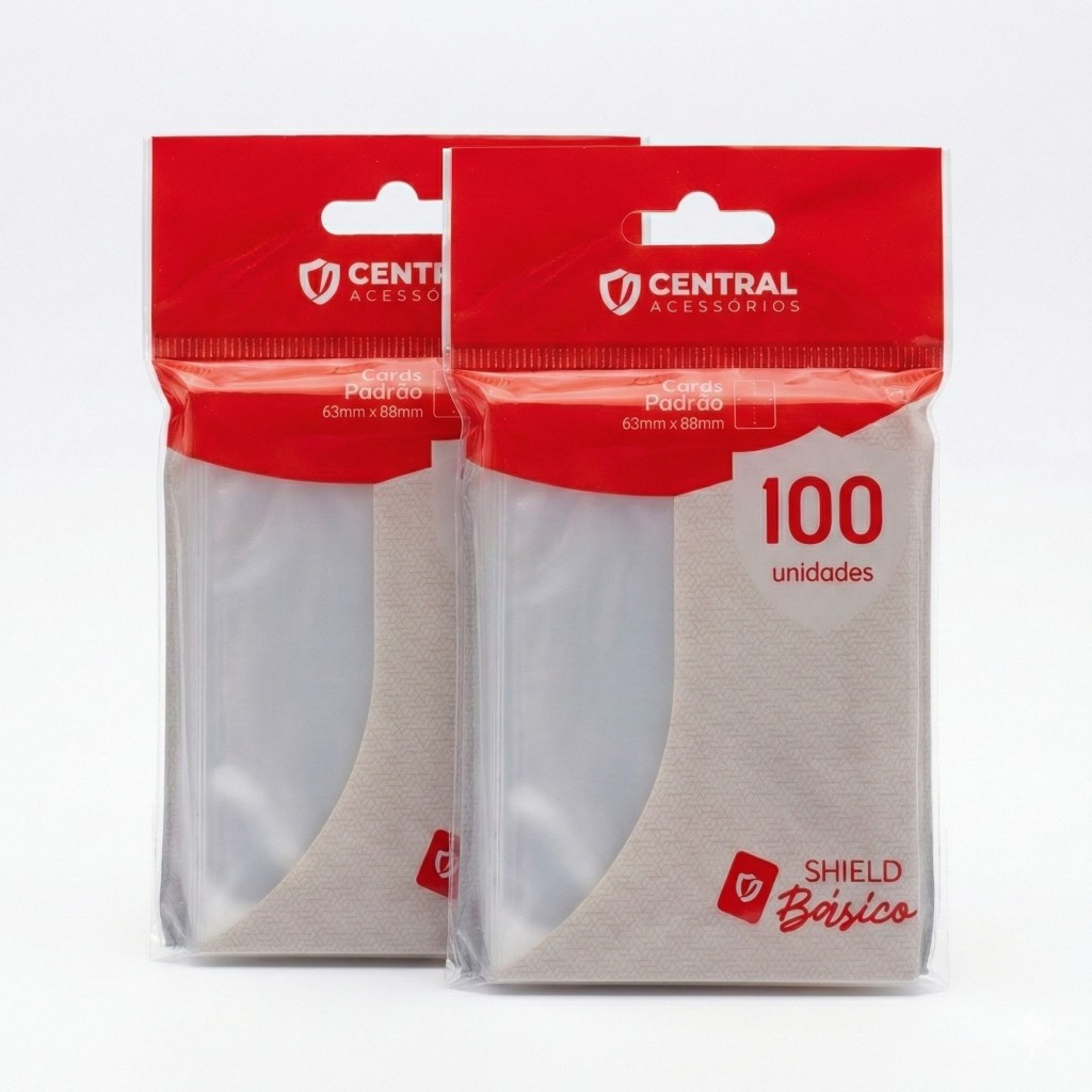 Kit 2 Sleeves Central Shield Básico - Pokémon, Magic, Photocard, One Piece, Exploding Kittens em Oferta na Shopee