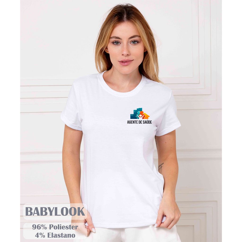 Camiseta Agente de saúde feminina Baby look