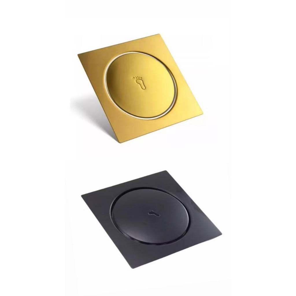 Ralo Click Inteligente 10x10 Cm Quadrado Inox Veda Cheiro Ideal Para Banheiros Lavabo Lavanderia