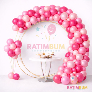 Kit 100 Balões Pink e Rosa - Balão Liso 7" Para Festas Balão de Aniversario Festa em Oferta na Shopee