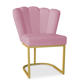 Poltrona Cadeira Decorativa Pétala Base de Ferro Dourada - Cadeira para Salão de Beleza Manicure Penteadeira Estética em Oferta na Shopee