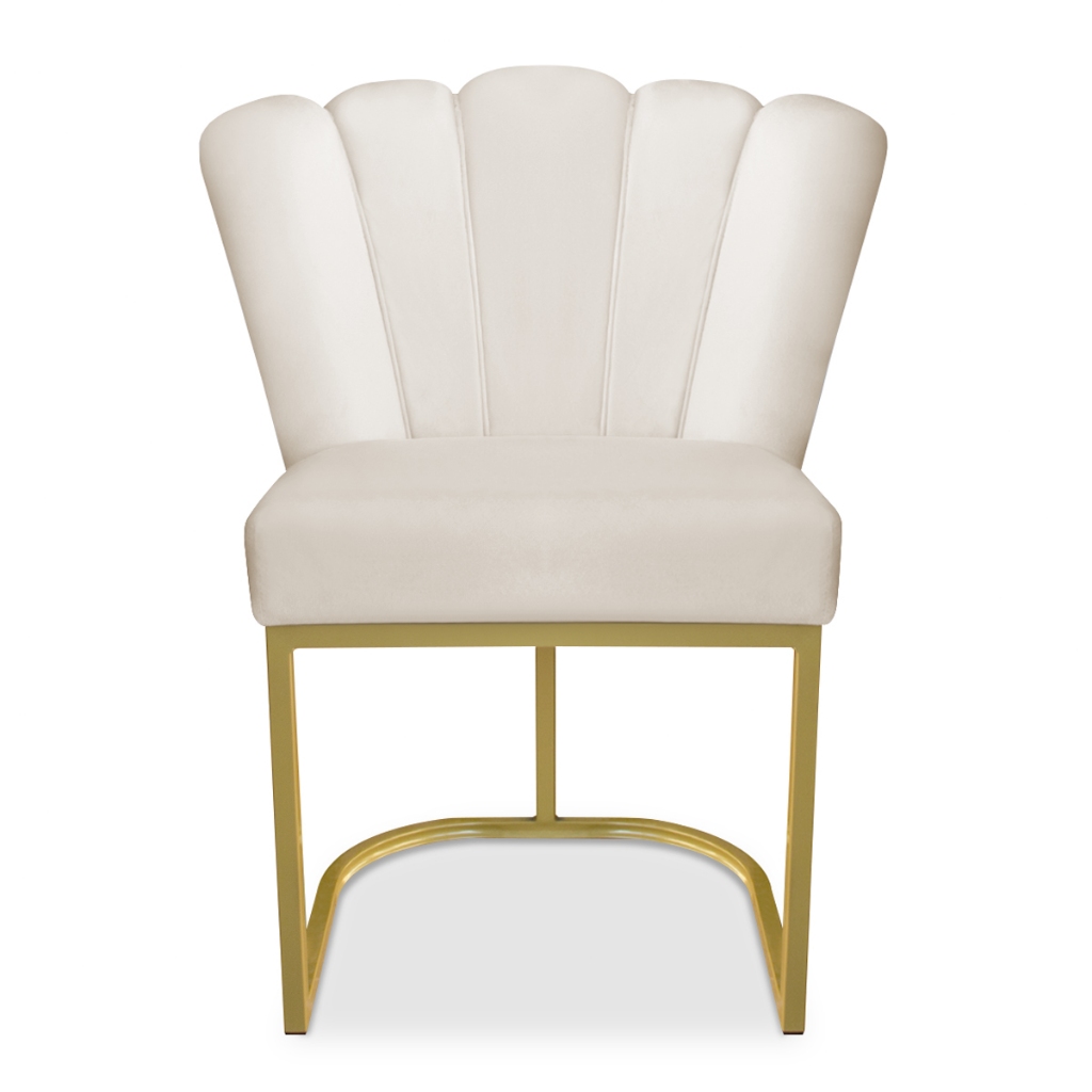 Poltrona Cadeira para Penteadeira de Quarto Pétala Pés Dourados de Ferro - Cadeira Resistente Confortável em Oferta na Shopee