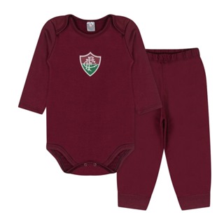 Conjunto Body Térmico Fluminense Peluciado Brasão de Time Infantil Bebê Tamanho P ao 3 Anos em Oferta na Shopee