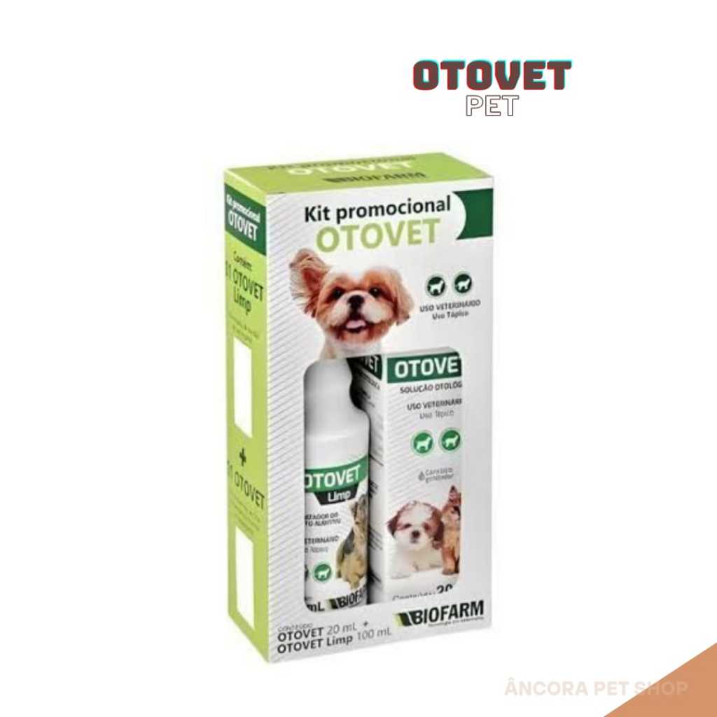 Kit Otovet 20ml + Otovet Limpeza 100ml para Cães e Gatos em Oferta na Shopee