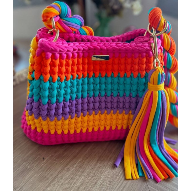 bolsa de croche bag. e mini bag de luxo feita a mao, personalizada, grande, e pequena