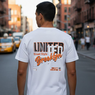 Camiseta Masculina BROOKLIN Estampa Alta qualidade em 100% Alodão em Promoção Varias cores