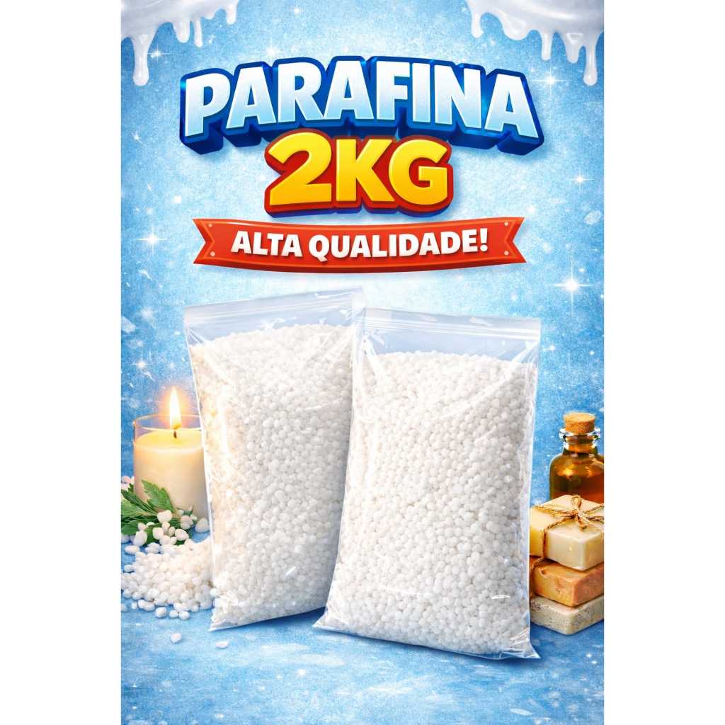 Parafina Lentilhada 500g, 1Kg e 2Kg Nacional 100% Pura Para Velas Perfumadas e Decorativas em Oferta na Shopee