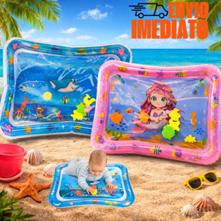 Tapete Infantil Bebê Inflável Água Atividades Sensorial Almofada Menino e Menina em Oferta na Shopee