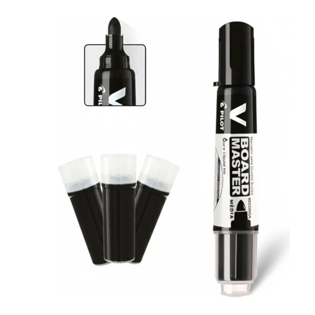 Kit Canetão Marcador Pilot Board Master + 3 Recargas Refil em Oferta na Shopee