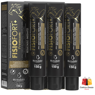 Pomadas FisioFort Premium Massageadora Bio Instinto 150g - Kit com 1/3/6 unidades em Oferta na Shopee
