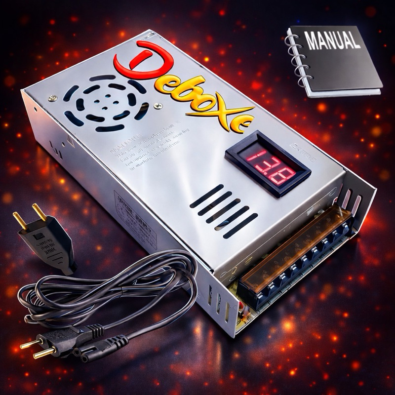 Fonte Automotiva Chaveada Deboxe UV 13,8 -15V 150 Amperes.Extensao Cabo 110v / 220v Com Voltimetro + brinde