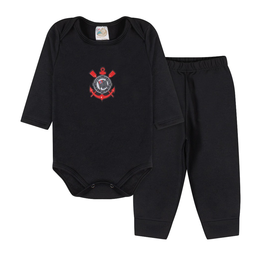 Conjunto Body Térmico Corinthians Peluciado Brasão de Time Infantil Bebê Tamanho P ao 3 Anos em Oferta na Shopee