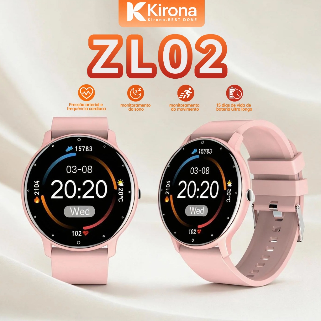 ZL02 Relógio Inteligente Smartwatch Relogio Relógio Smartwatch Feminino à Prova d'Água Frete Grátis em Oferta na Shopee