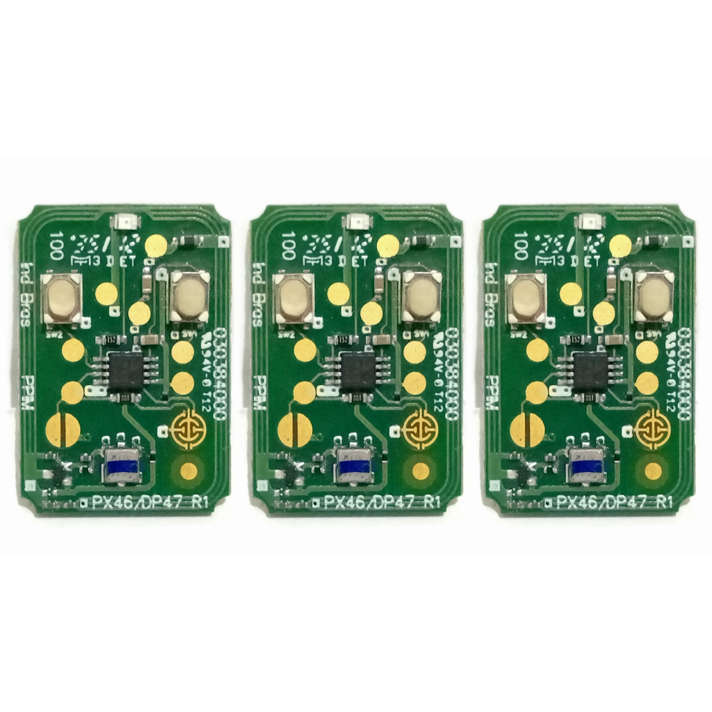 Kit - 3 Placas Controle de Alarme Automotivo Pósitron Px46 / Dp47 - 4 Botões - Nova / Original