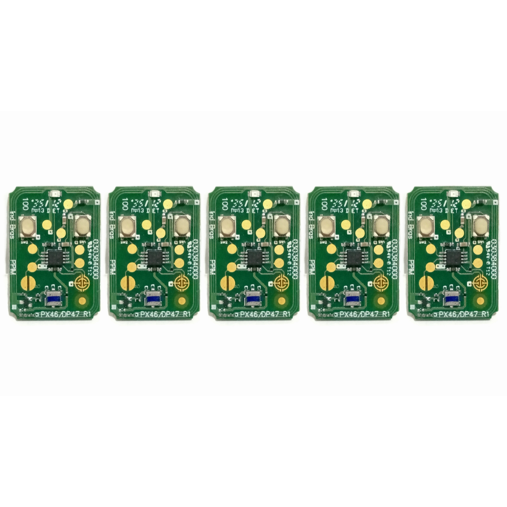 Kit - 5 Placas Controle de Alarme Automotivo Pósitron Px46 / Dp47 - 4 Botões - Nova / Original