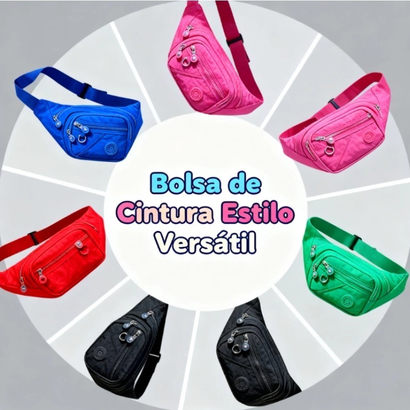 Bolsa de Cintura Pochete Transversal Unissex com Alça Ajustável Multipropósito em Oferta na Shopee