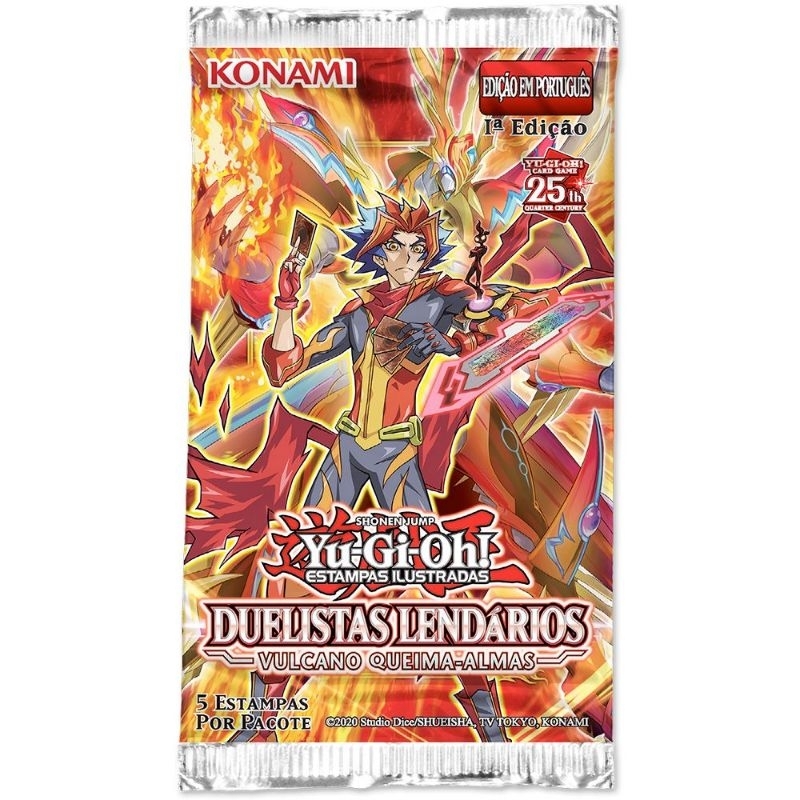 Yugioh Pacote Booster Duelistas Lendários Vulcano Queima Almas Konami Yu-Gi-Oh Card Game kaiba Box Deck batalho carta