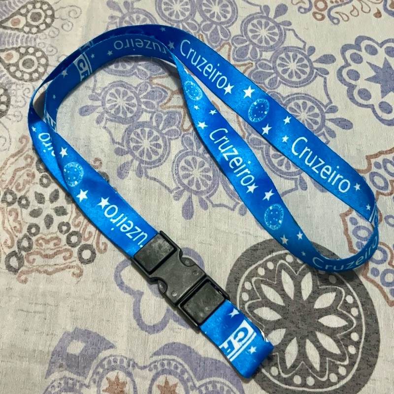 Chaveiro Cordão Cruzeiro Oficial - Tirante Pescoço Crachá com Fecho Tic Tac