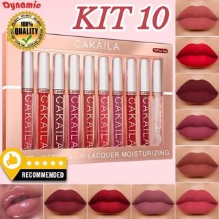 10-Color Brilho Labial Fosco à Prova D'Água com Hidratação Natural e Saudável CAKAILA Batons Acessíveis