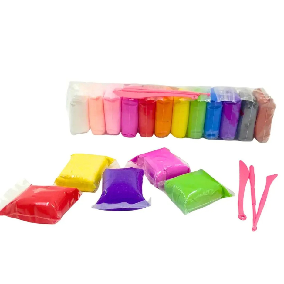 Massinha de Modelar EVA - 12 cores com ferramentas